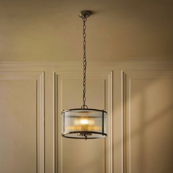 Alyn Ribbed 3 Light Adjustable Pendant Light
