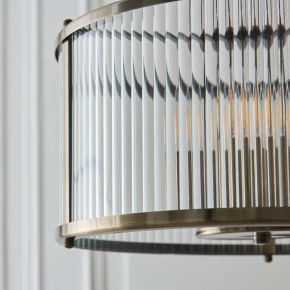 Alyn Ribbed 3 Light Adjustable Pendant Light