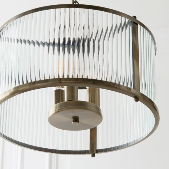 Alyn Ribbed 3 Light Adjustable Pendant Light