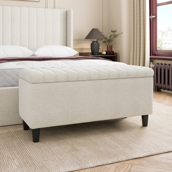 Alara Chenille End of Bed Storage Ottoman