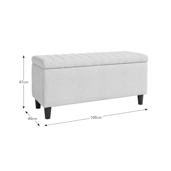 Alara Chenille End of Bed Storage Ottoman