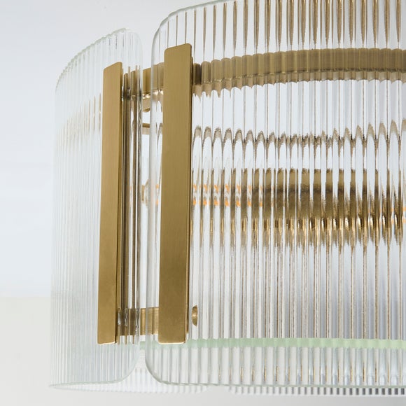 Veneto Ribbed 3 Light Semi Flush Ceiling Light, product image 9