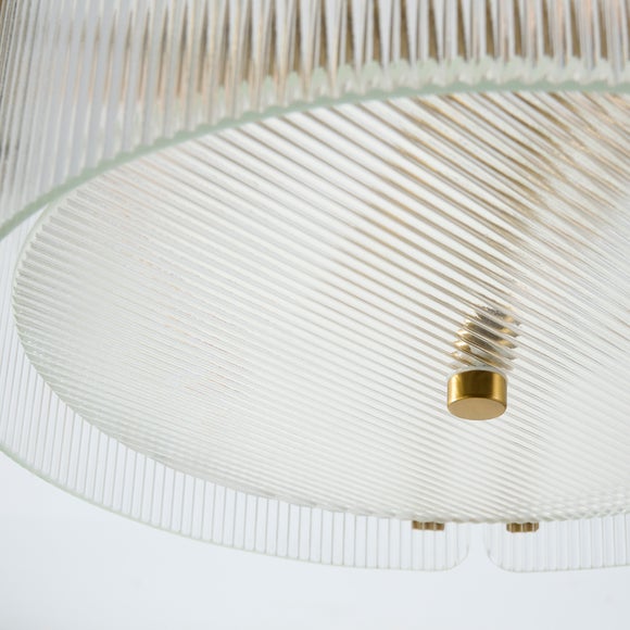 Veneto Ribbed 3 Light Semi Flush Ceiling Light, product image 10