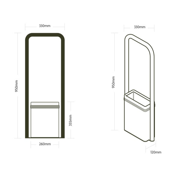 Invisible Creations Floor Planter Rail