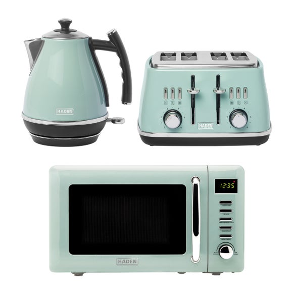 Haden Cotswold Kettle, 4-Slice Toaster & Microwave Set